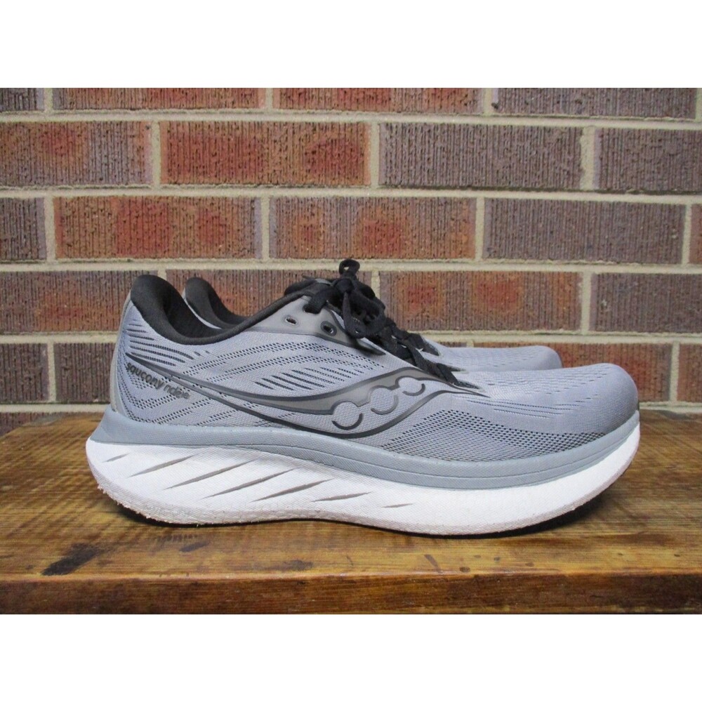 Saucony Mens Ride 18 Gray S21000-104 Athletic Running Shoes Sneakers Size 8.5